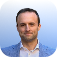 Mike Kimpel, Financeable founder, in a blue blazer